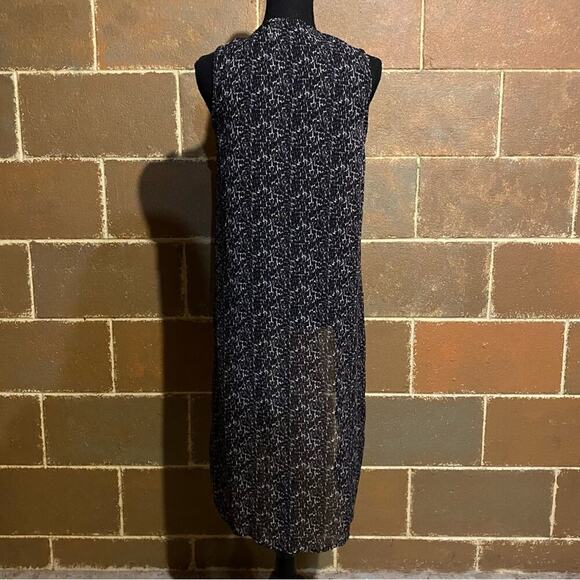 H&M Divided Open Front Ruffle Waterfall Sleeveless Duster Vest Women's 2 - Picture 5 of 8